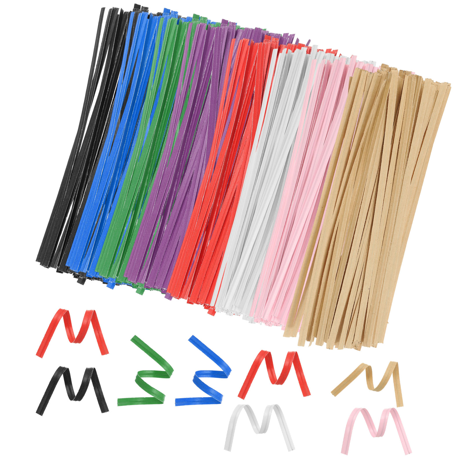 Gear Tie Reusable - 1000pcs Kraft Paper Twist Ties Metallic