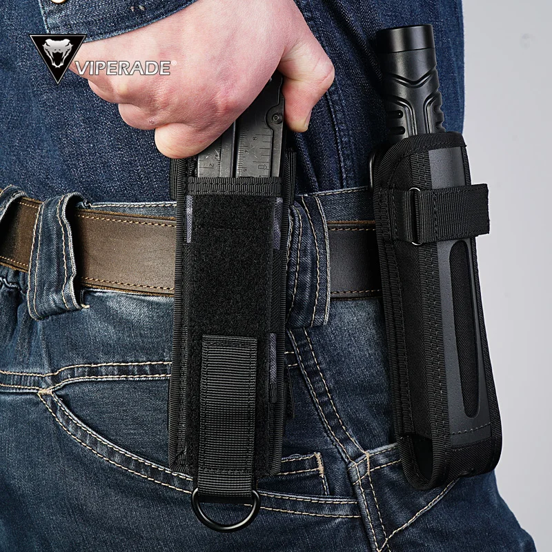 Edc Carry Holster - VIPERADE Flashlight Holster, 500D Nylon MOLLE