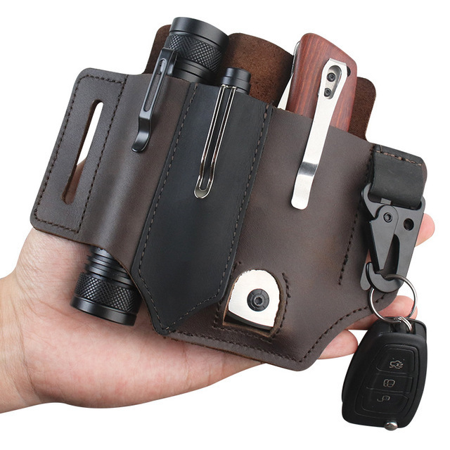 Leather EDC Tool Pouch Outdoor - Edc Carry Items recension och pris