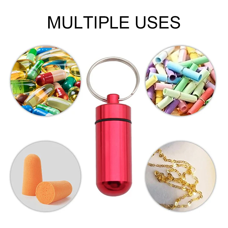 1/5PCS Aluminum Mini Pill Box  - Edc Pill Carry recension och pris