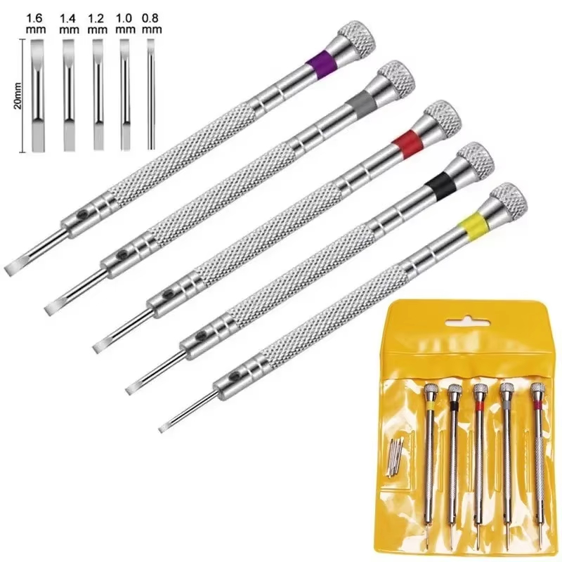 5pcs/Set 0.8-1.6mm Steel Screw - Micro Screwdriver Kit recension och pris
