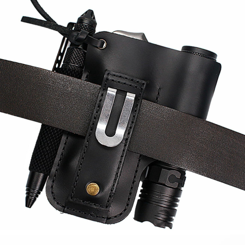 EDC Leather Flashlight Tool Ho - Edc Carry Belt recension och pris