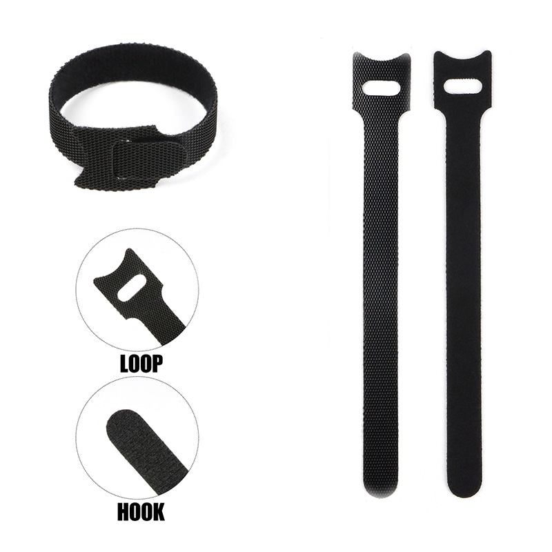 20Pcs Black Hook and Loop Stra - Gear Tie Reusable recension och pris